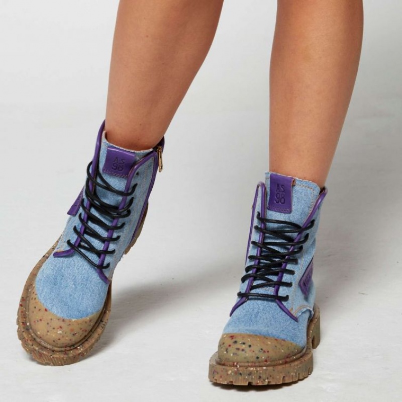 A.S.98 Case Ankle boots Blu Viola | IT-GBI-635041