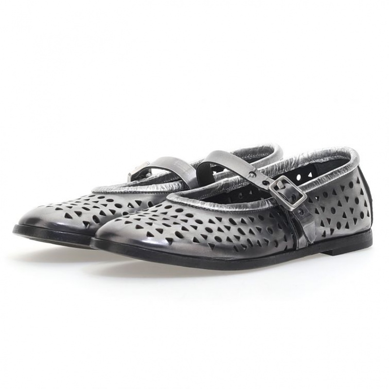 A.S.98 Jacaline flat shoes Titanium | IT-IDL-405973