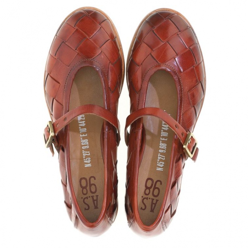 A.S.98 Janae flat shoes Bordeaux | IT-KUR-978425