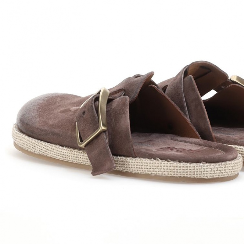 A.S.98 Mules Mike flat shoes Marroni | IT-UHJ-340512